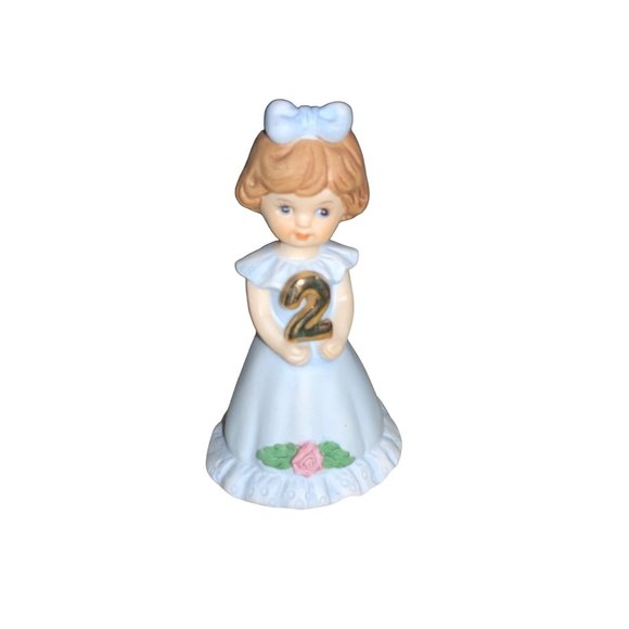 Enesco Growing Up Girl 2nd Birthday Porcelain Figurine - Picture 1 of 11
